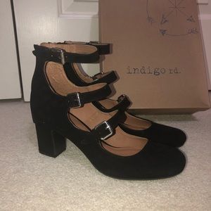 Three Strap Block Heels